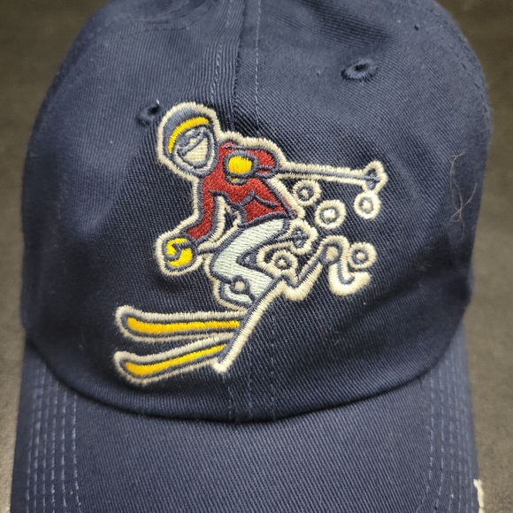 Life is Good Hat One Size Adjustable Blue Skiing Graphic Outdoor Cap - Picture 3 of 7